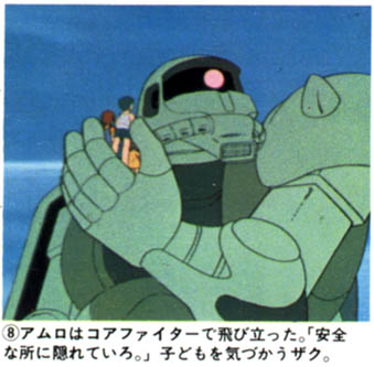 15 - The Zaku picks up the kids